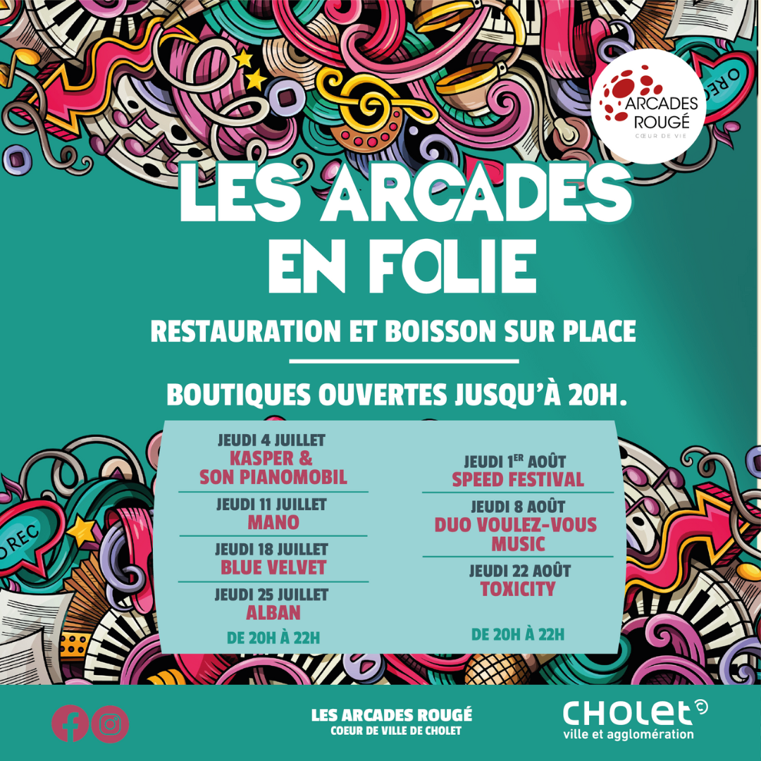 Arcades Rougé centre commercial du centre ville de Cholet